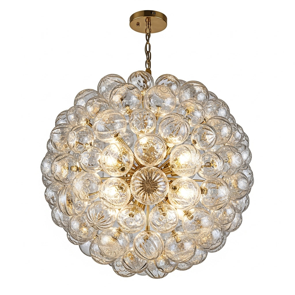 Crystal glass chandelier