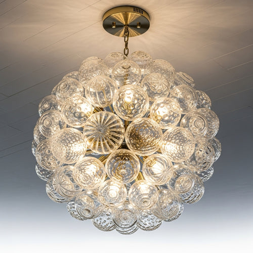 Crystal glass chandelier