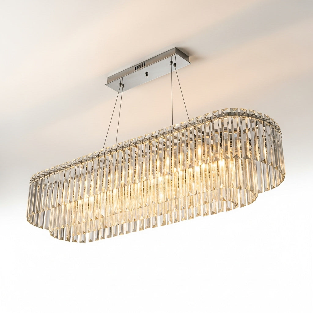 Rectangular crystal lamp