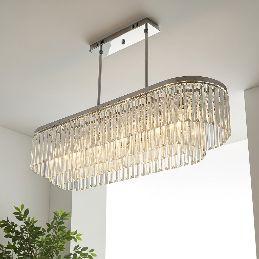 Rectangular crystal lamp