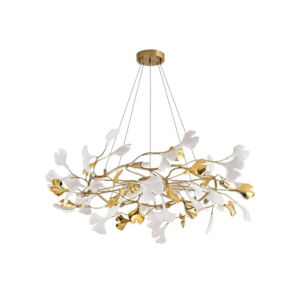 Modern Light Luxury Ginkgo Leaf Chandelier