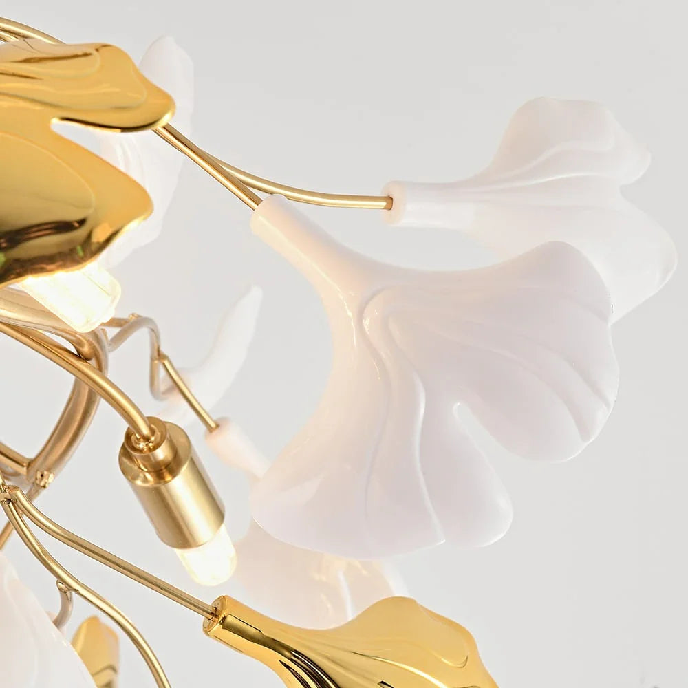 Modern Light Luxury Ginkgo Leaf Chandelier