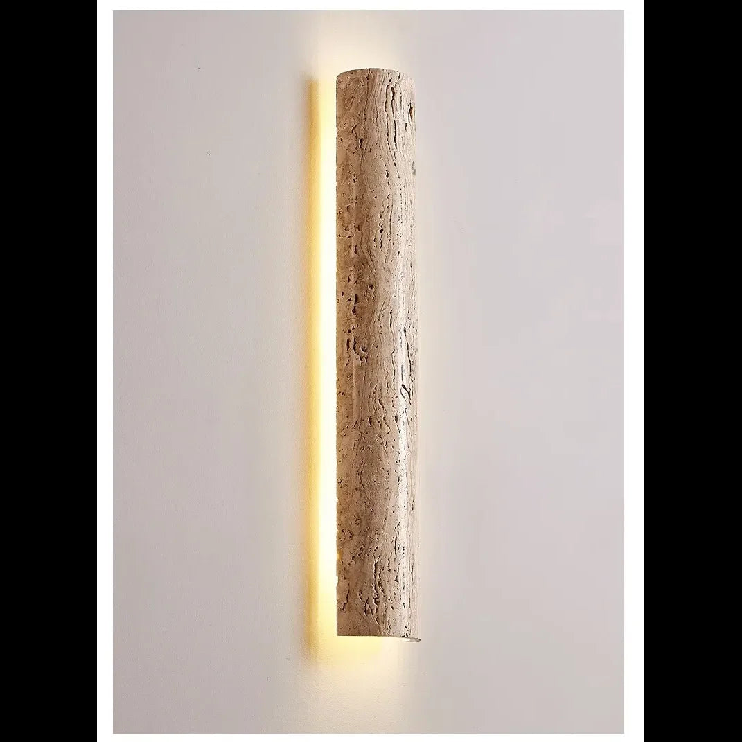 Modern Natural Travertine LED Wall Light