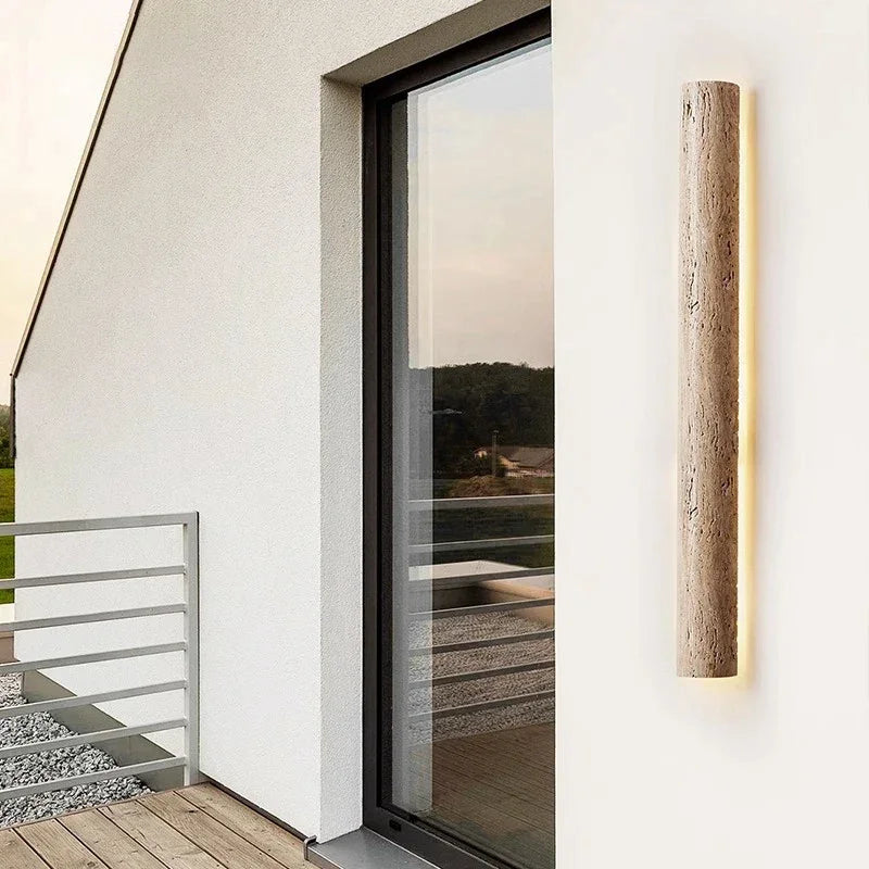 Modern Natural Travertine LED Wall Light