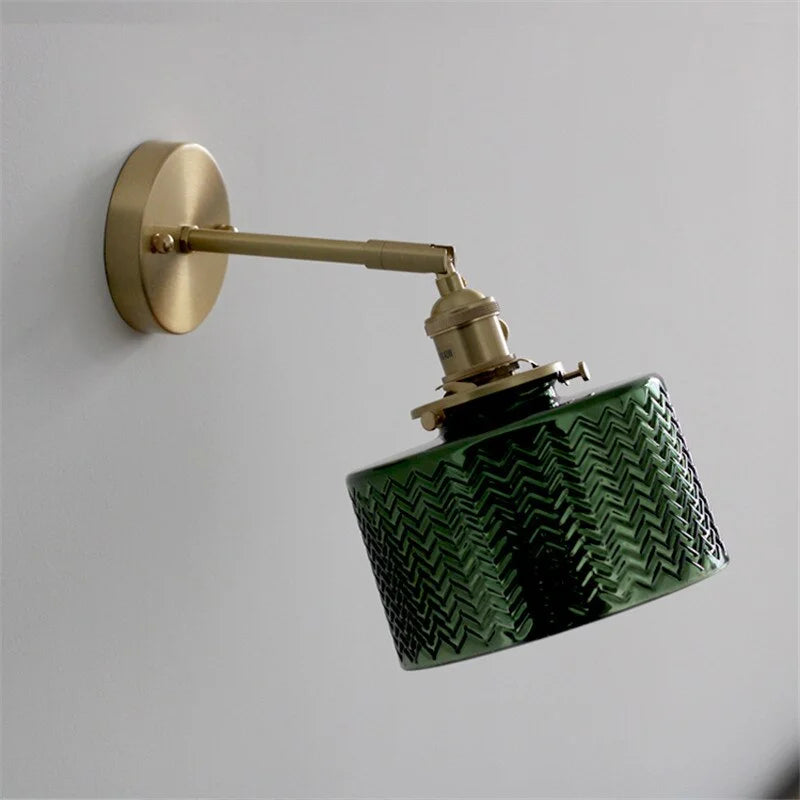 Modern Light Luxury Green Glass Wall Lamp