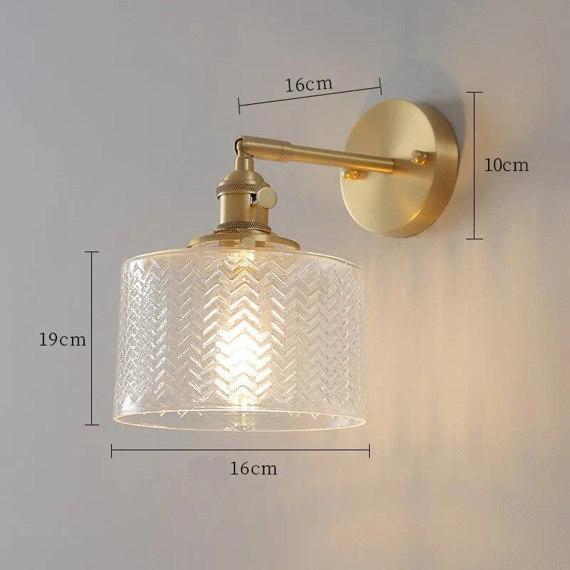 Modern Light Luxury Green Glass Wall Lamp