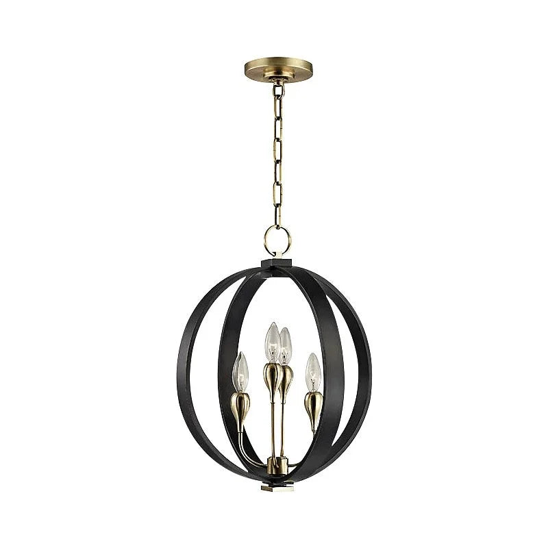 Modern Light Luxury Black Spherical Pendant Light