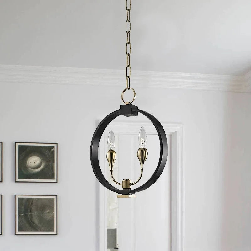 Modern Light Luxury Black Spherical Pendant Light