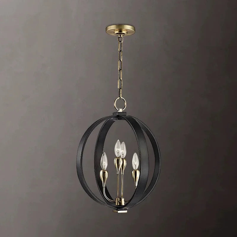 Modern Light Luxury Black Spherical Pendant Light