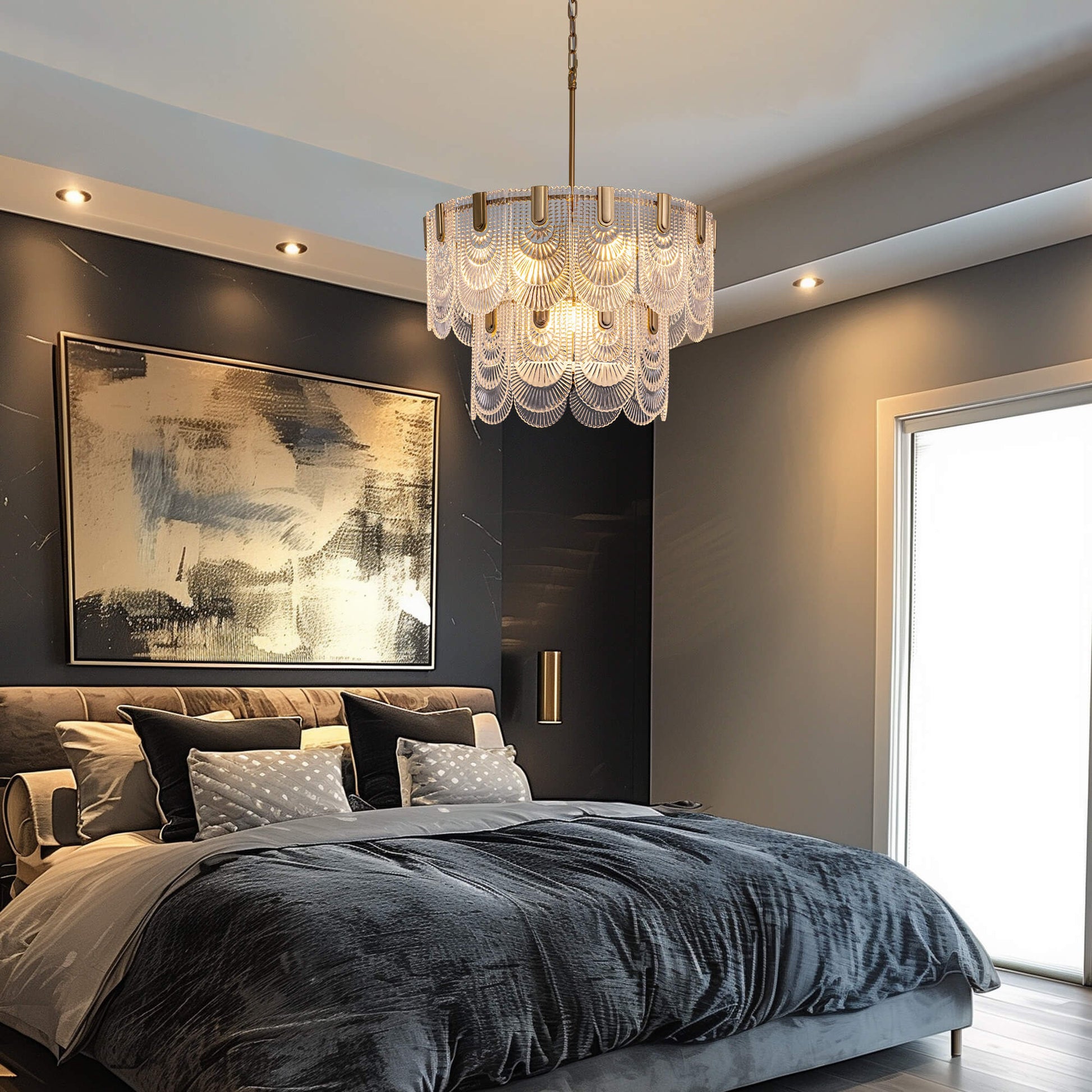 Modern Light Luxury Golden Crystal Chandelier