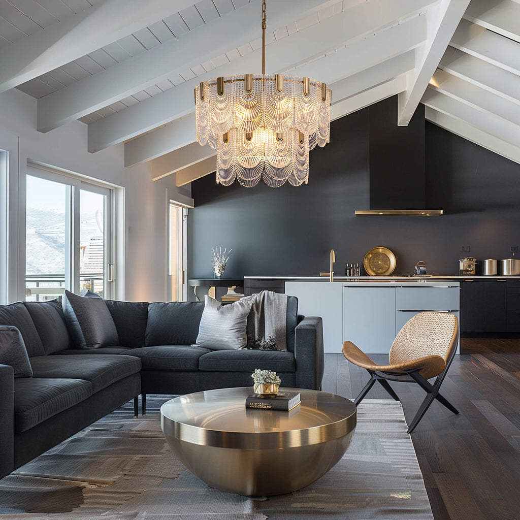 Modern Light Luxury Golden Crystal Chandelier