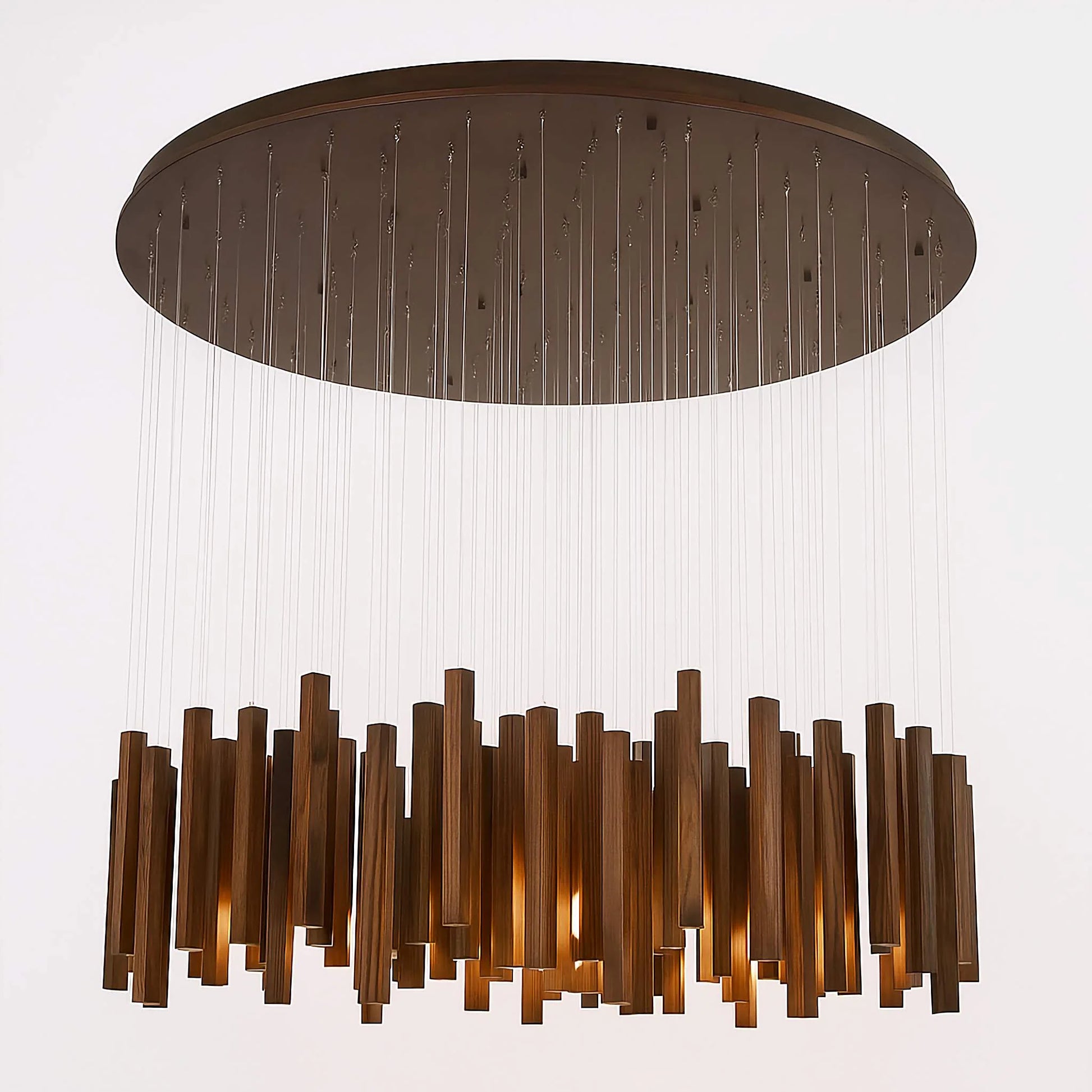 Modern Light Luxury Wooden Beam Pendant Light