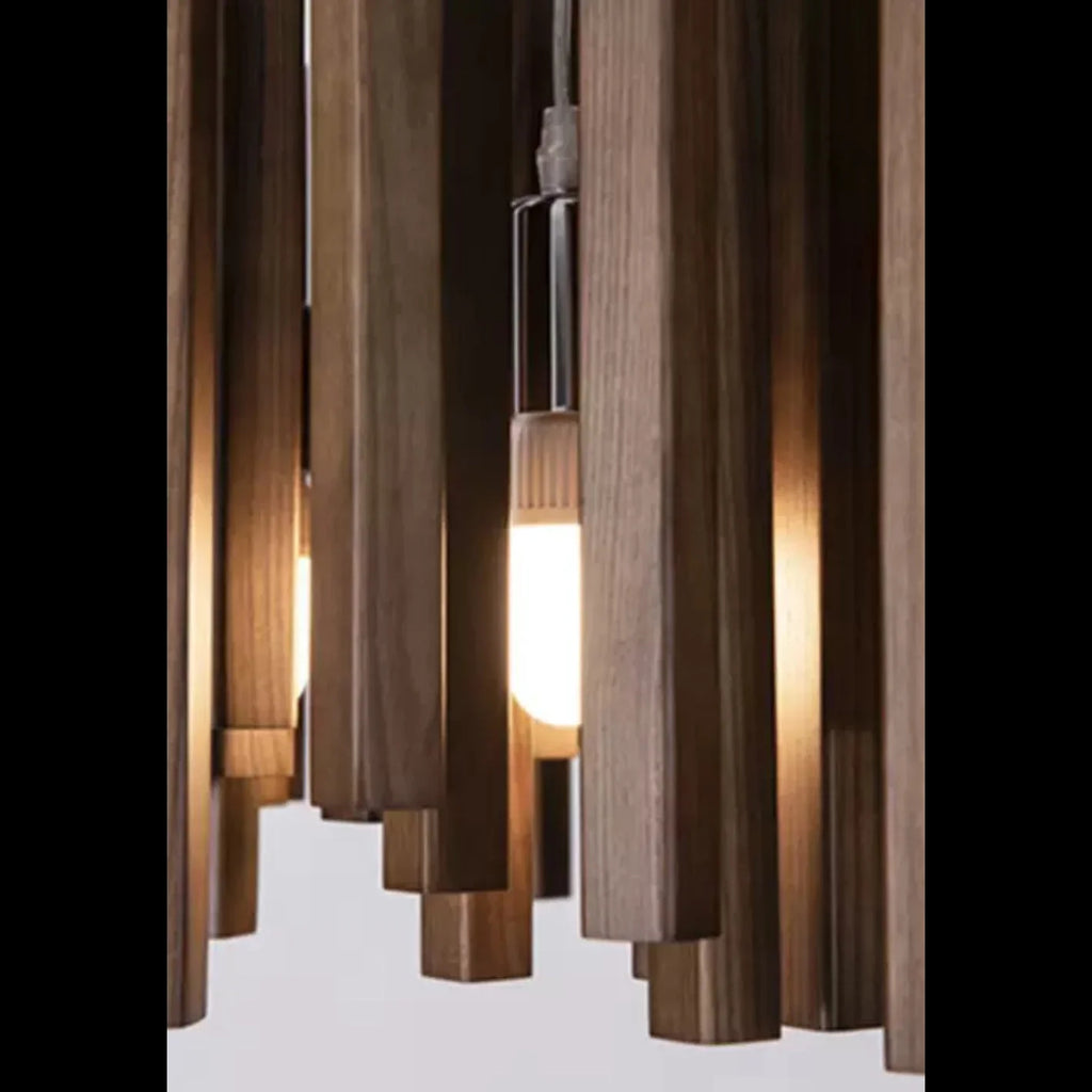 Modern Light Luxury Wooden Beam Pendant Light