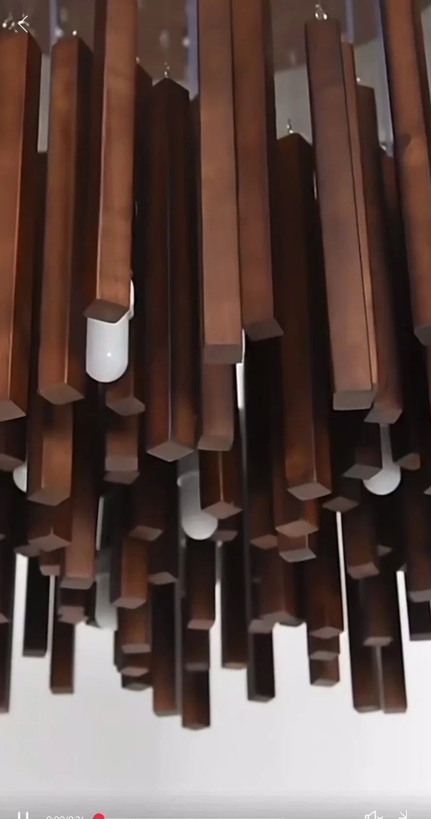 Modern Light Luxury Wooden Beam Pendant Light