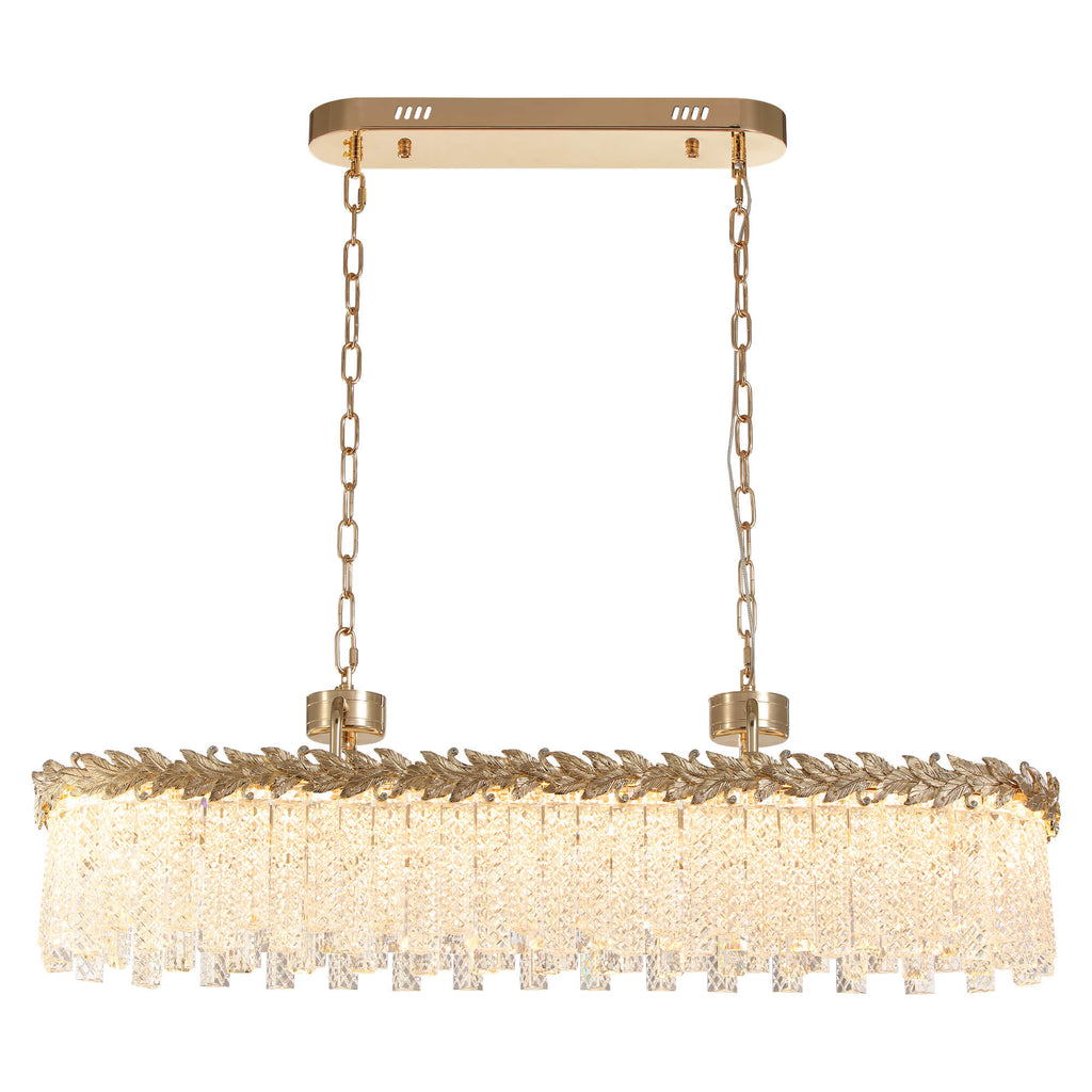 Modern Light Luxury Angel Crystal Rectangular Chandelier