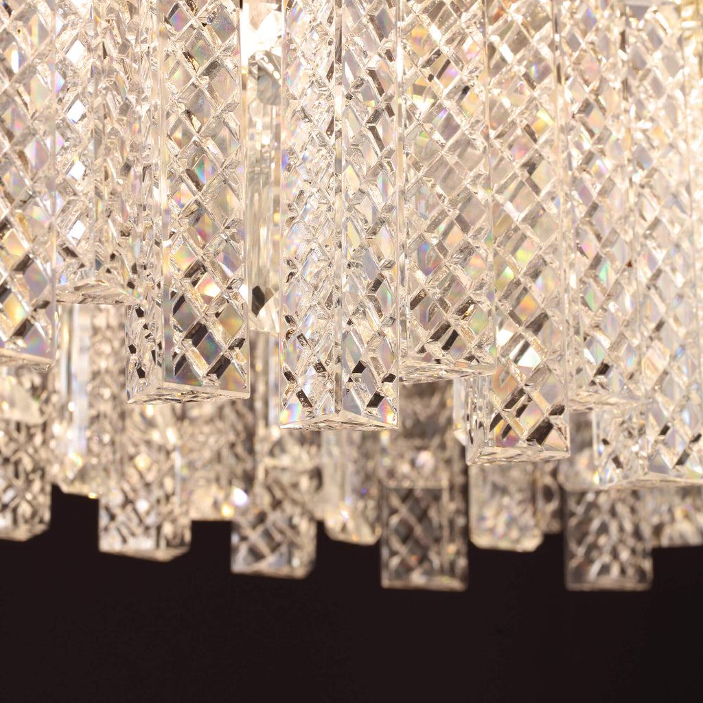 Modern Light Luxury Angel Crystal Rectangular Chandelier